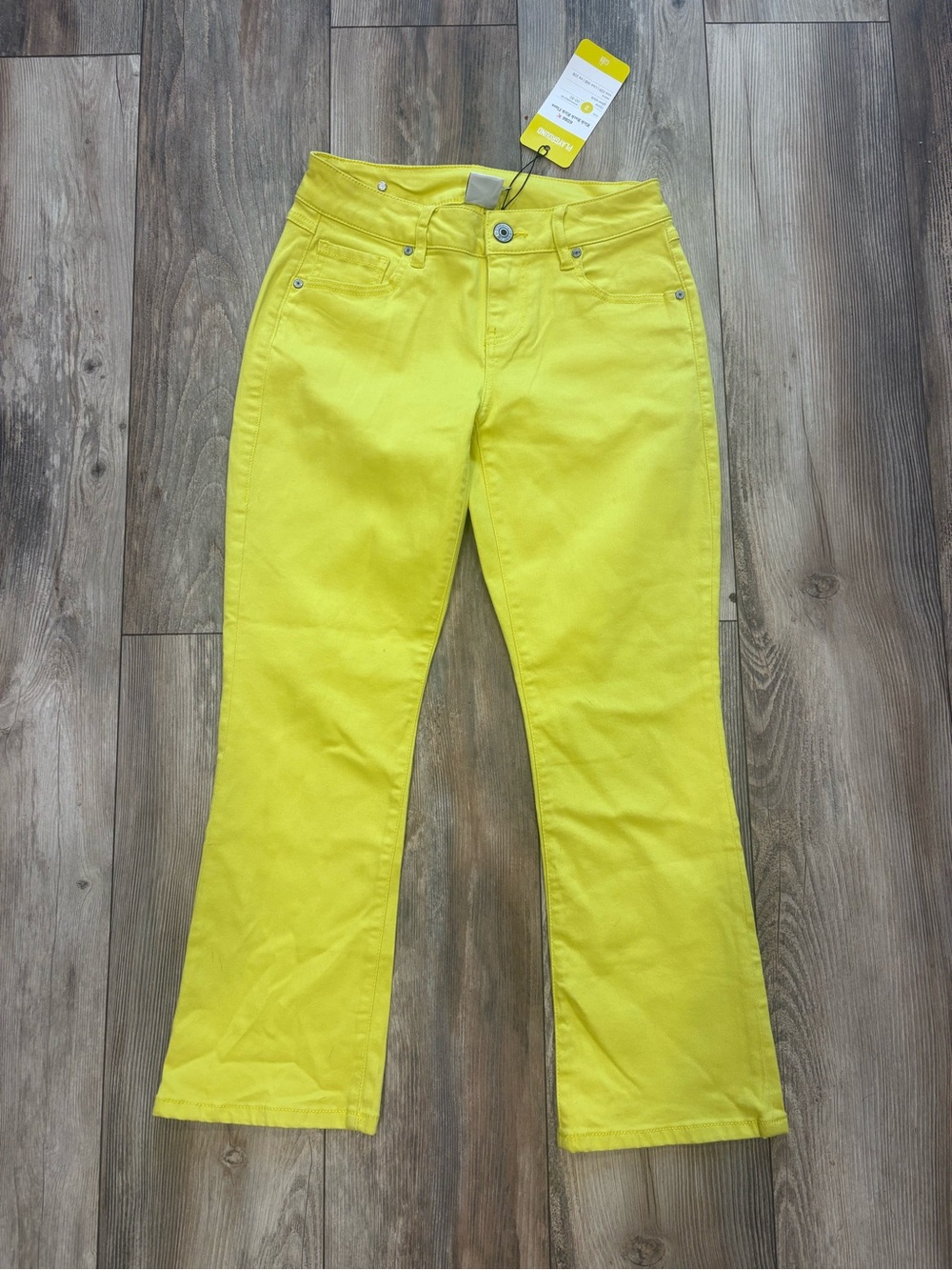 CAbi Sunny Yellow Straight-Leg Jeans